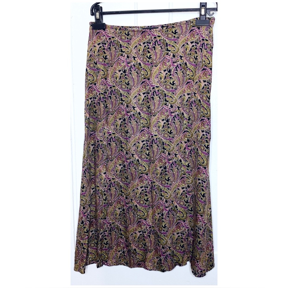 VINTAGE : studio by liz claiborne : size : 6P : Y2K paisley print maxi skirt